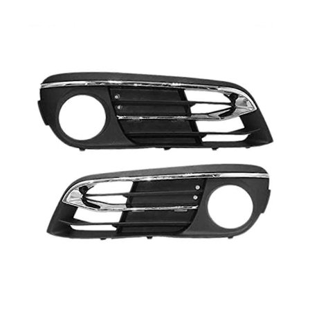 Bil Front Kofanger Tågelygte Gitter Trim Panel kompatibel med F10 F11 520i 525d 528i 535i 535ix 550i 51117342389 51117342390