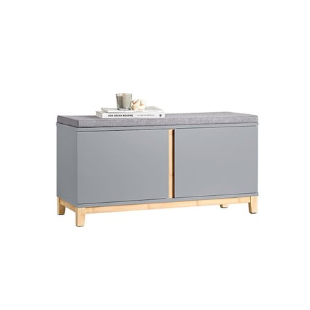 Rootz skobænk med sædehynde - Entrébænk - Opbevaringsorganisator - Justerbare hylder - Bambus- og MDF-konstruktion - Komfortable siddepladser - Stabil