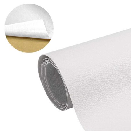 Selvklæbende læderfiksreparationsdekorationsplaster til sofa hvid 2ST 20x30 cm ark