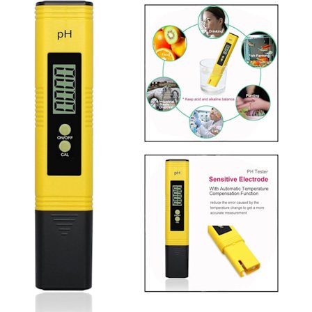 *Vannprøvepenn, digital pH-målerpenn, med ATC-knapp, vann med*