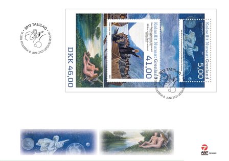 Grønland - Kristendom og Hans Egede - Førstedagskuvert miniark