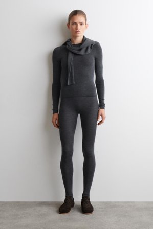 COS Women's Leggings In Lana Merino in Grigio
