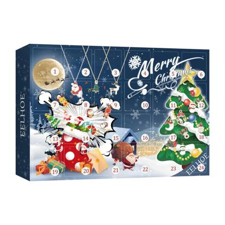 Joulu Adventti kalenteri Hienot korut lahjat 24 riipus kaulakoruilla joulu juhla palveluksilla