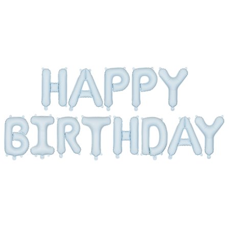 Happy Birthday Ballonggirlang Blå