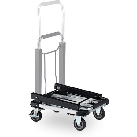 Transport trolley, folding platform trolley, extendable and height-adjustable