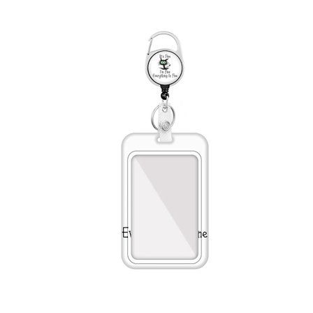 Infällbar ID-kortshållare katt mönster