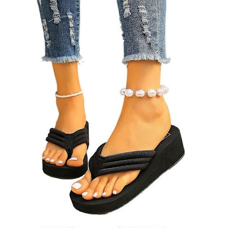 Kesäsandaalit, jotka sopivat naisten muotiin, ulkokäyttöön, paksu pohja, kiilakorko, liukueste