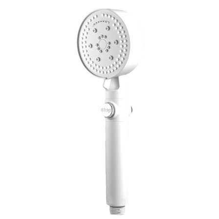 Høytrykks Dusjhode Tykt Holdbart Vanntett Dusjhode for Baderomstilbehør Hvit Spray