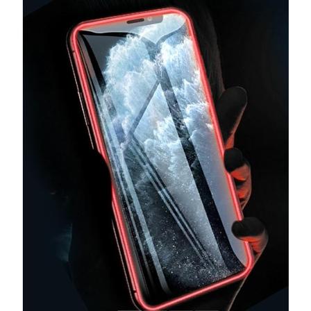 Lysande härdat glas för iphone X röd röd