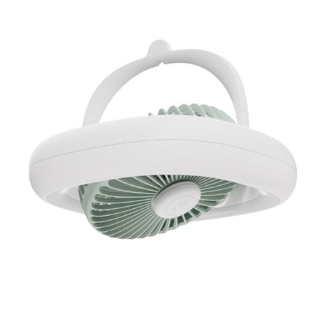 4000mAh USB Genopladelig Fjernbetjent Oscillerende Ventilator 4 Gear Teltloftventilator med LED Lampe til Hjem Udendørs Skrivebord Seng