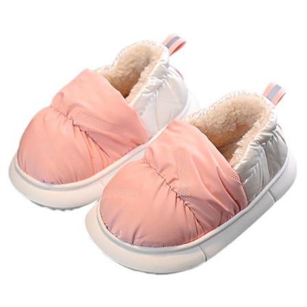 Flickor Low Top Loafer Slipper Patchwork Plysch Foder Hem Sko