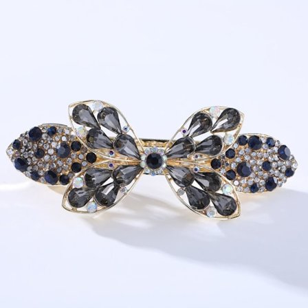 Crystal Butterfly Hårklämmor Hårstänger GRÅ Grey