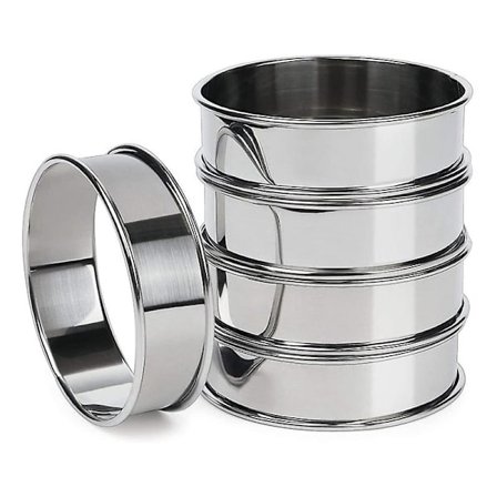 5 kpl Kaksoisrullattuja tortturenkaita Pyöreät muffinirenkaat Crumpettirenkaat Pyöreät torttusormukset Ravintola B