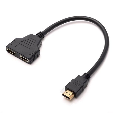 HDMI Splitter 1 till 2 1080P HD Video Ljudkabel