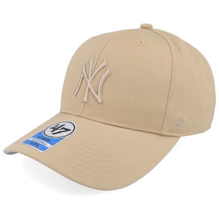 47 Brand - MLB Beige adjustable Casquette - Kids New York Yankees Raised Basic Mvp Khaki Adjustable @ Hatstore