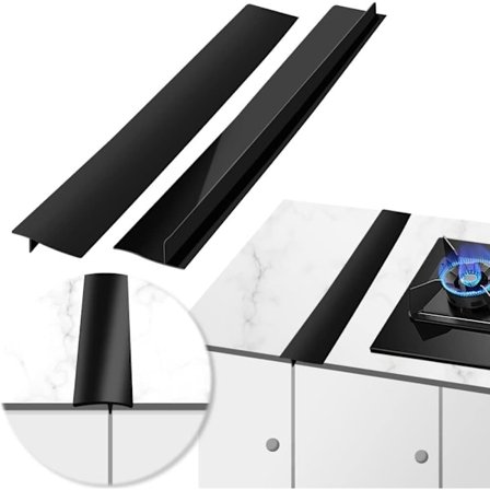 2-pak højtemperaturbestandig gummiliste, køkkenliste holder rent mellem komfur og skab til komfur og bordplade