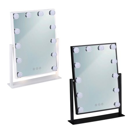 Stor sminkspegel 47cm med belysning - Tiltbar med Touchfunktion