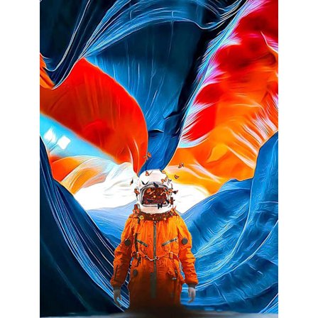 Timanttimaalaus Astronautti, DIY 5D Timanttitaide Astronautti Paketti