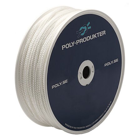 POLY-PRODUKTER FLETTET POLYESTER HVIT 6MM 100M