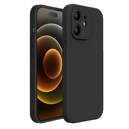 iPhone 12 Mini Skal - Matt Svart med Kameraskydd | Slitstarkt och Stilrent Skydd