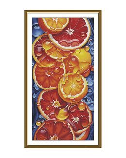 Broderikit Billede Grape og appelsin - Nova Sloboda