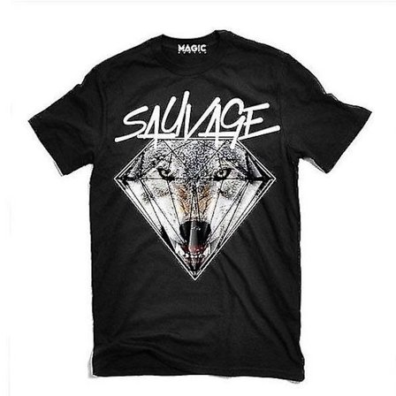Sauvage Black Tee Shirt Wolf