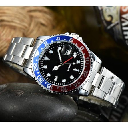 Luksuriøst design safirglass, keramisk GMT mekanisk klokke, vanntett