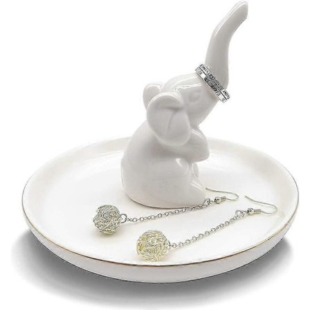 Elefant Smyckeshållare Keramisk Bricka