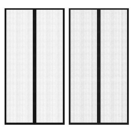 vidaXL Insektsnät dörr 210x100 cm 2-pack inkl. spik