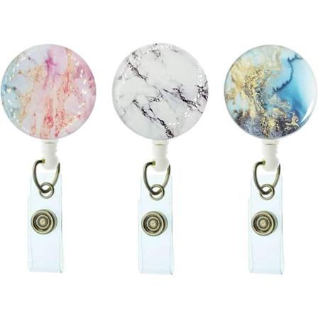 Emblemsrulle, infällbar rullehållare med krokodilklämma