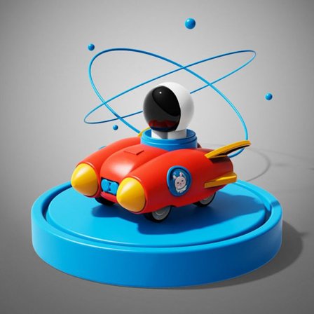 Rymdfärjan Raket Press Raketbil RÖD