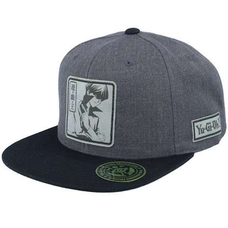 Yu-Gi-Oh! - Šedá snapback Kšiltovka - Seto Kaiba Grey Engraved Charcoal Snapback - Yu-Gi-Oh @ Hatstore