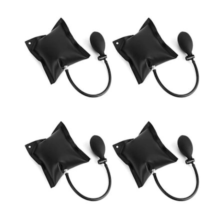 2 stk. Luftpudepumpepude, oppustelig løftepude til dør- og vinduesinstallation og bilreparation 4 stk.