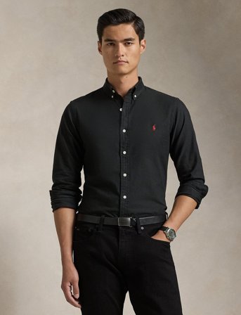 Polo Ralph Lauren Slim Fit Oxford Shirt - Black - XL