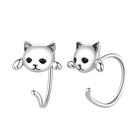 Hängande örhängen i sterling silver för kvinnor och flickor, djurmotiv, enkel modern smyckesgåva