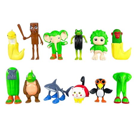 Tung Tung Sahur Figur – Italiensk Brainrot Figurer AI Meme Pinnemann & Tralala Hai Figurer Samleleke Gave[HK]