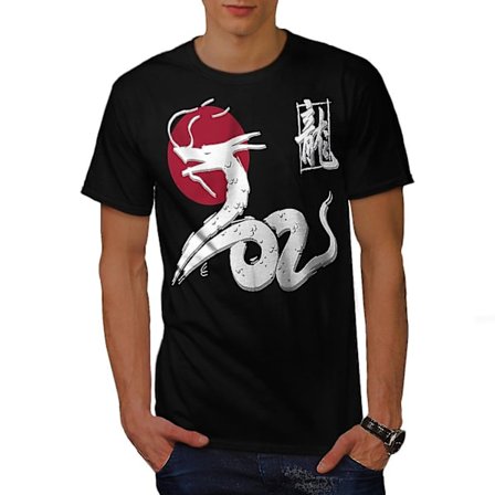 Japan Dragon Men Blackt-shirt