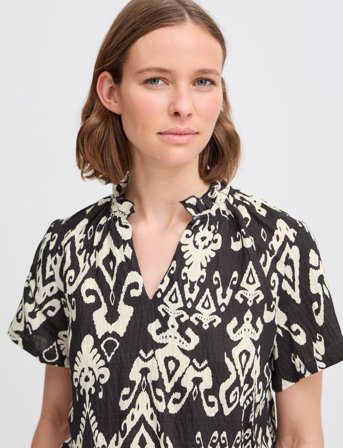 b.young Byjasmina Vneck Blouse - - Black - 42