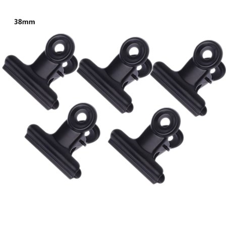 5 Stk Bulldog Brev Clips Rustfrit Stål Sort Metal Papir Fil Binder Clip St