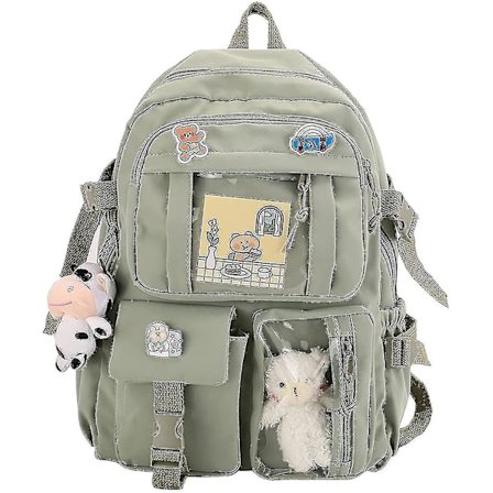 Kawaii reppu koululaukku riipuksella pieni reppu koulu tarvikkeet lukiolainen koululaukku yo