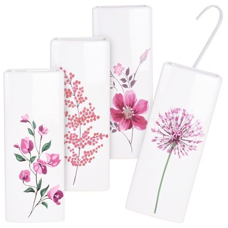 Luftfuktare för element - 4 blommönster i keramik