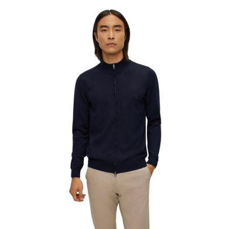 Hugo Boss Zipped Through Sweatshirt Blå, Herre Trøjer