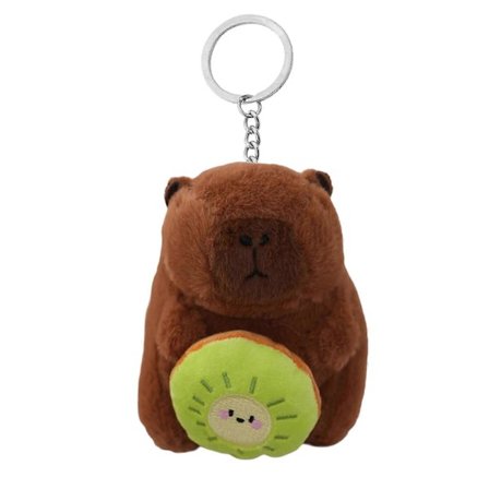 Tegneserie Plysj Capybara Nøkkelring Nydelig Dyre Nøkkelanheng Barn Ryggsekk Ornament Nøkkelholder Anheng GS
