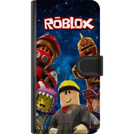 Kompatibel Tegnebogsetui til Google Google Pixel 9a Roblox-helte står foran en stjerneklar rumhimmel med farverige karakterer, der skaber energi, eve