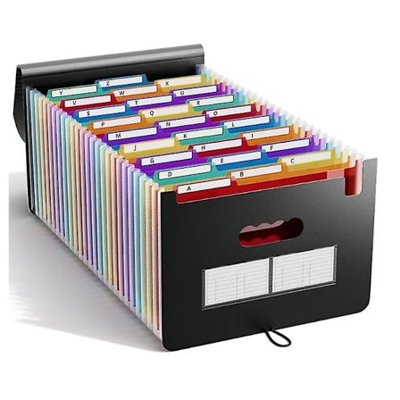 A4 Sorter 25 Lommer/dokumentoppbevaring/papir oppbevaring - Sorter Dokumentoppbevaringsmappe Organizer Dokumenter Utvidbar Trekkspill Dokument Sorter