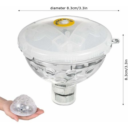 Farverige nedsænkelige lys Vandtæt legetøjslys med 5 blinktilstande til svømmebassin/badeværelse/kar/bar-