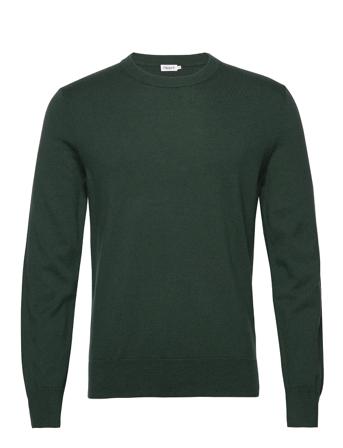 M. Cotton Merino Basic Sweater Strikkegenser M. Rund Krage Grønn Filippa K