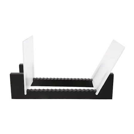 Vinylskivsförvaring - Vinyl LP Skivställ 34,8 cm Långt - Vinylskivhållare (Svart)