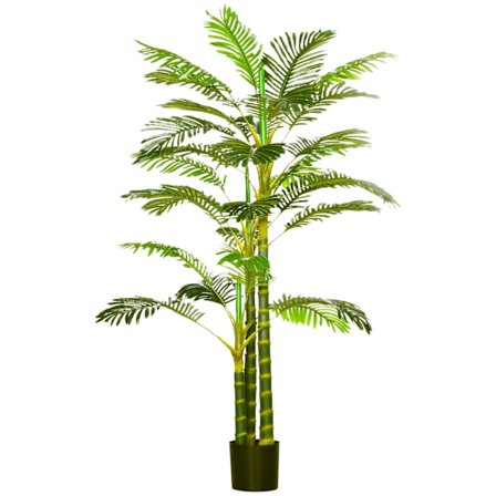 Rootz Artificial Plant in Pot - Fake Palm Tree - Imitation Greenery - Easy Care - 190cm - Ø19,5 x 17,5 cm