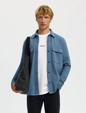 Selected Slhjackie Sweat Jacket Noos - Blue - S